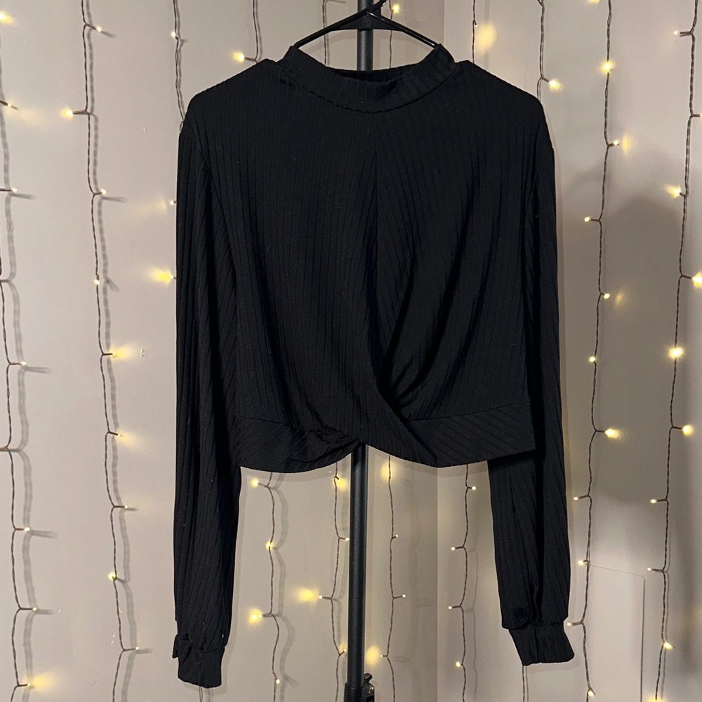 SHEIN Black Long Sleeve Blouse
